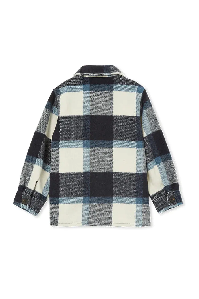 Milky | Blue Check Overshirt | Sizes 8-12