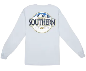 Mountain Chambray Logo Long Sleeve Tee by Simply Southern