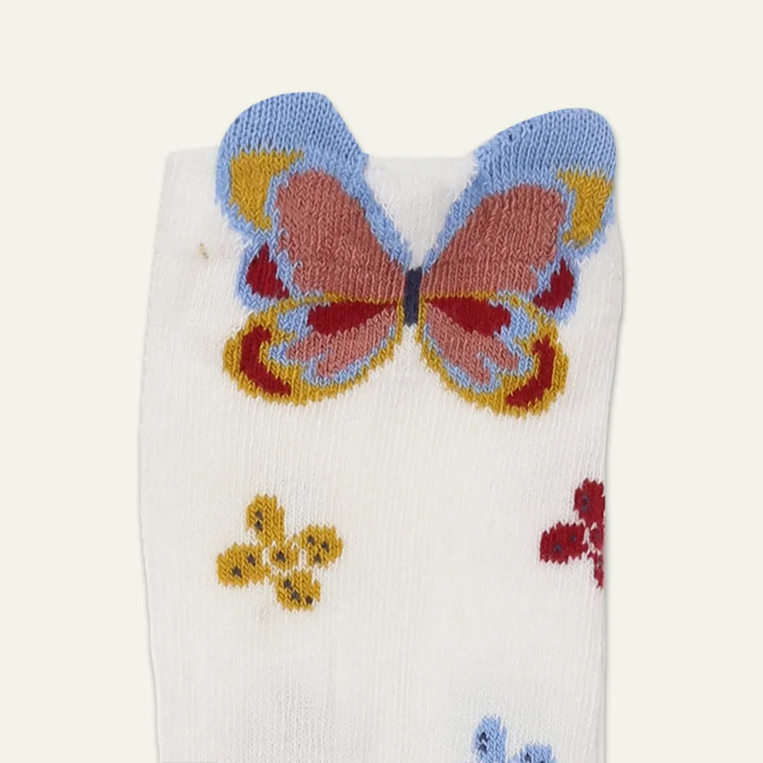Multicolored Butterfly Print Socks
