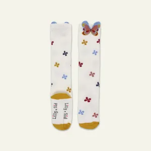 Multicolored Butterfly Print Socks
