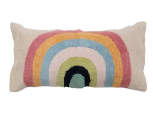 Multicolored kids rainbow lumbar pillow