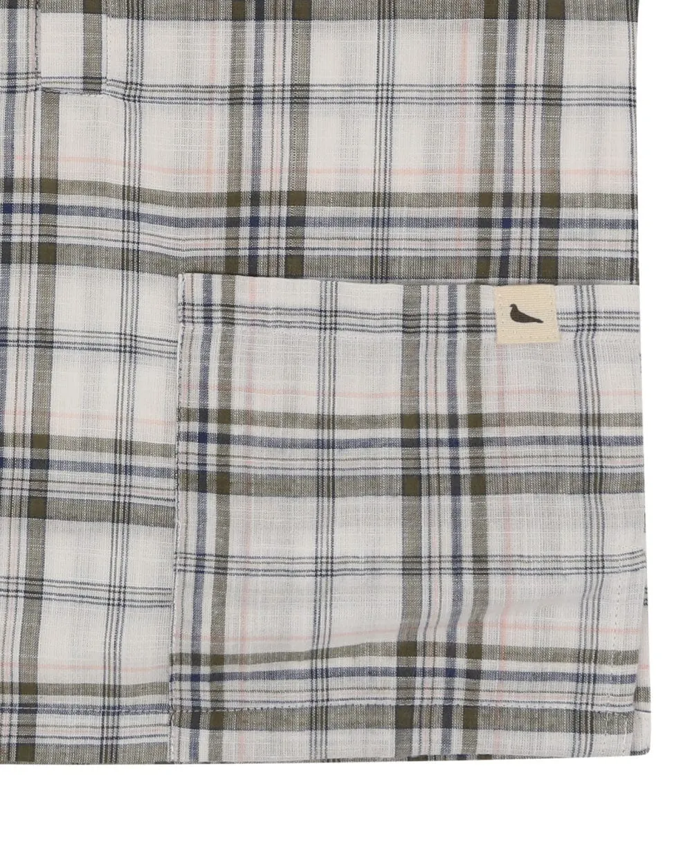 Multicolour Check Print Mandarin Collar Shirt