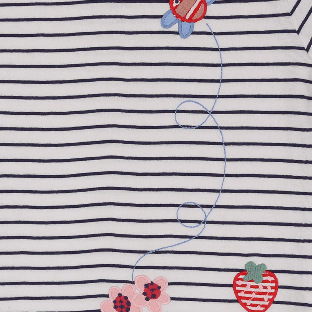 Multicoloured Stripe Print Top
