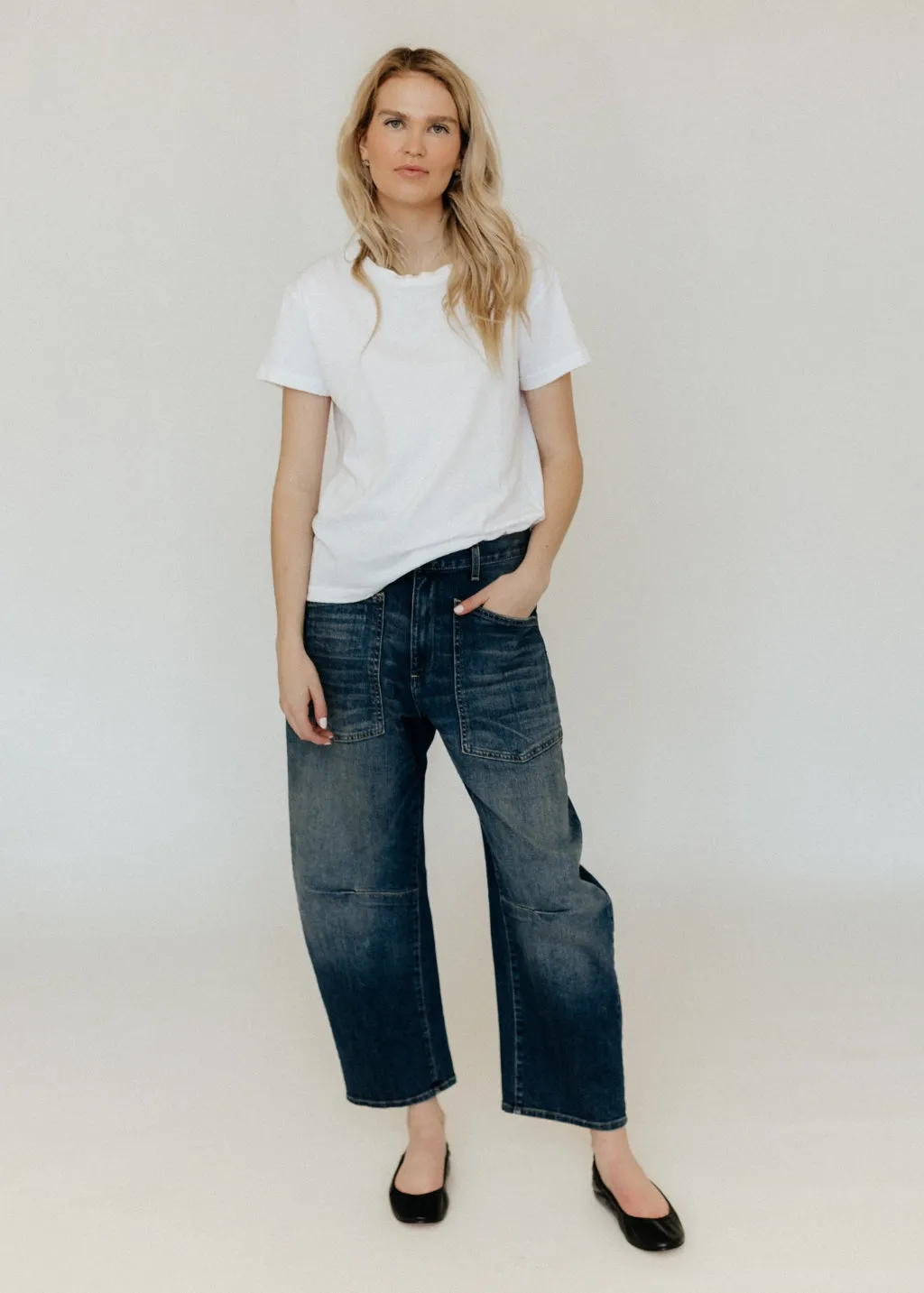 Nili Lotan Shon Jean in Classic Wash