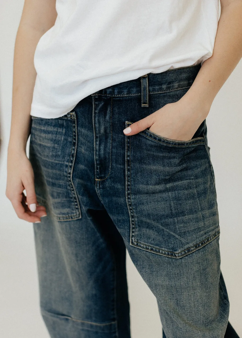 Nili Lotan Shon Jean in Classic Wash