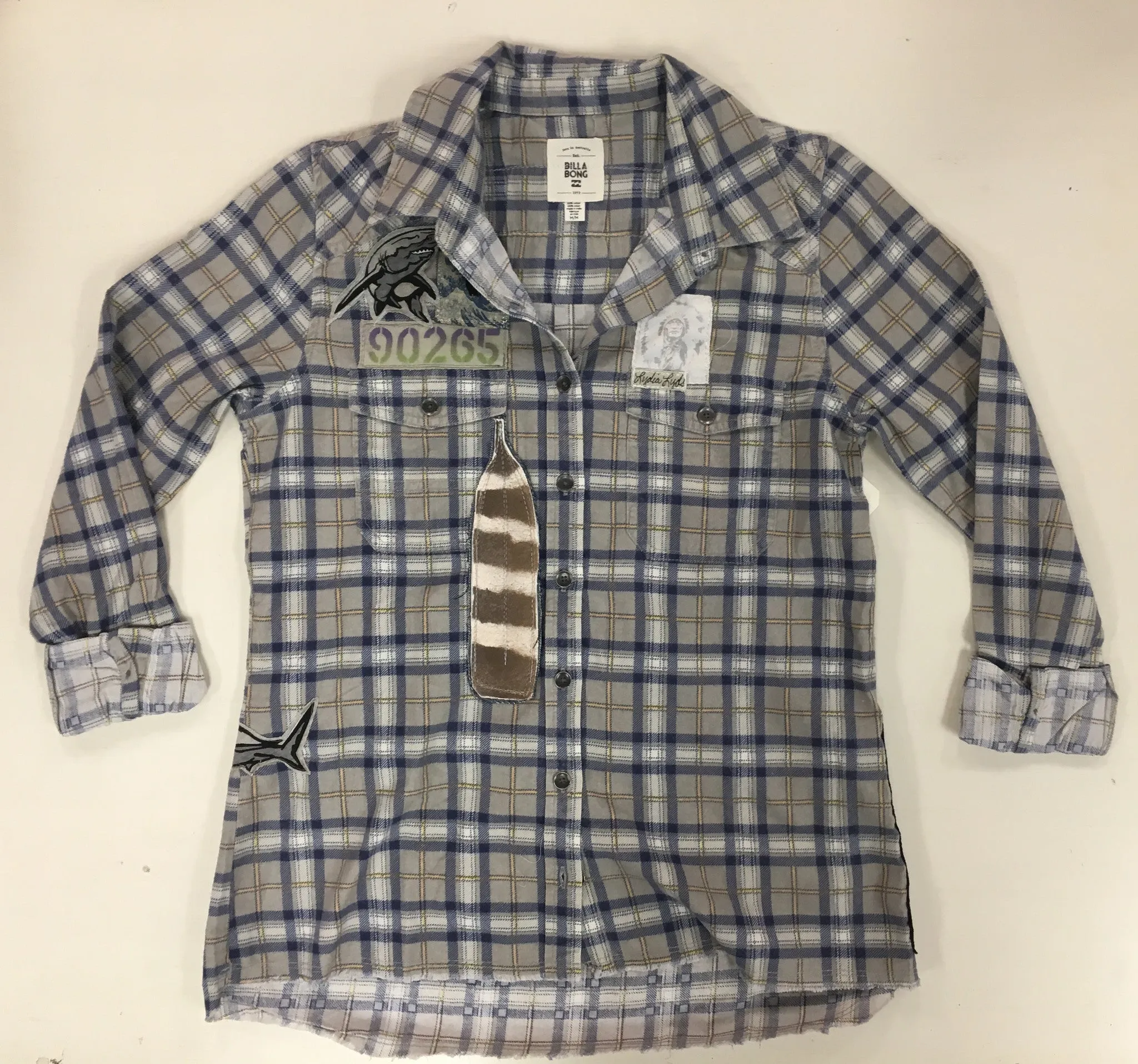 ONE OF A KIND Malibu Mermaid Flannel MOJO MEDICINE by: Lydia's Lyds