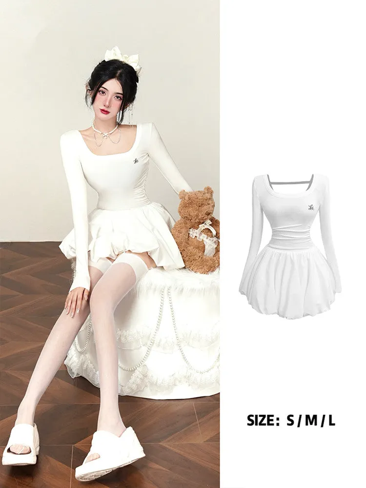 Paneled Embroidered Dress UB98552