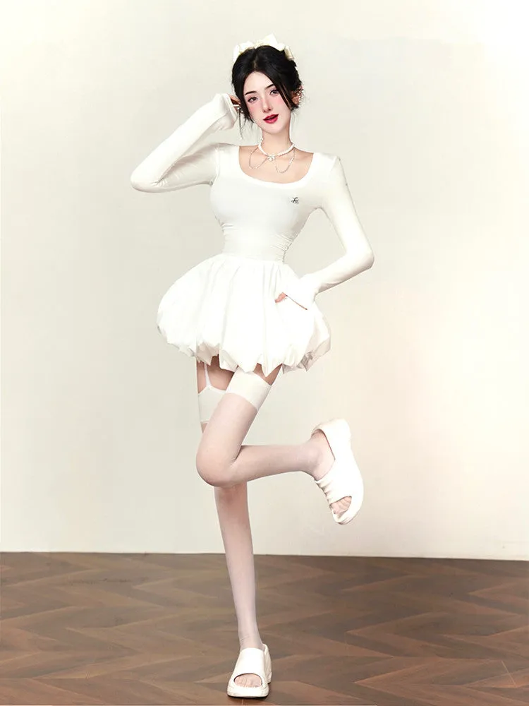 Paneled Embroidered Dress UB98552