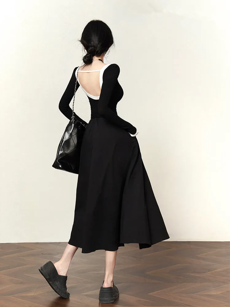 Paneled Embroidered Dress UB98552