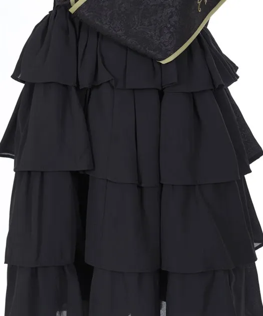 Peony Embroidered Chinese Skirt
