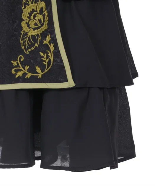 Peony Embroidered Chinese Skirt