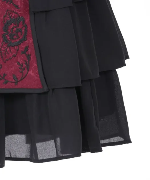 Peony Embroidered Chinese Skirt