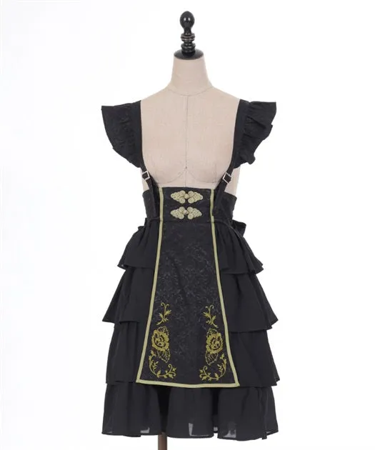 Peony Embroidered Chinese Skirt