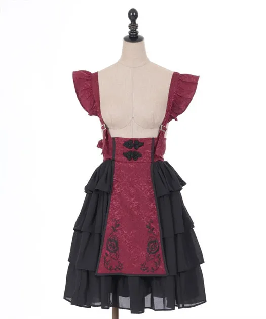 Peony Embroidered Chinese Skirt