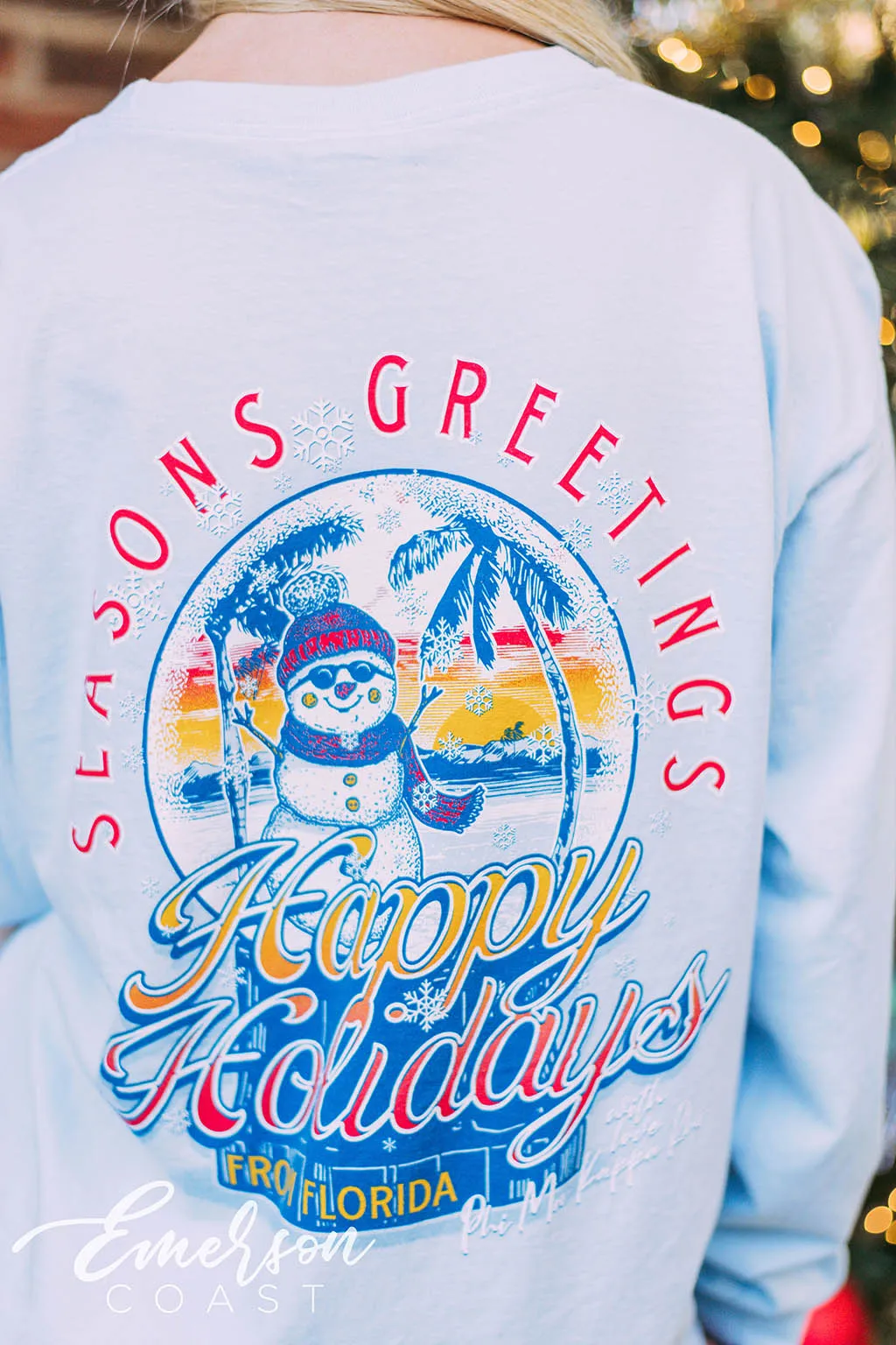 Phi Mu Happy Holidays Long Sleeve Tee