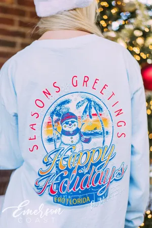 Phi Mu Happy Holidays Long Sleeve Tee