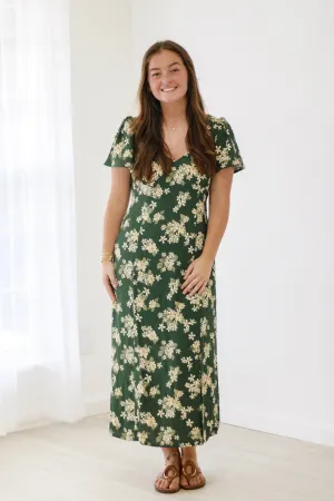 Picture This Floral Dress in Green