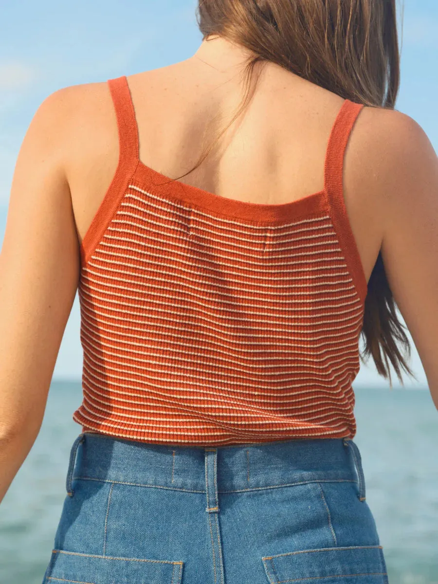 Piper Tank - Cherry Stripe
