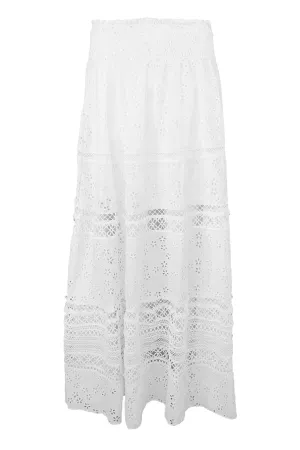 Plumeria Tu Skirt Lace White