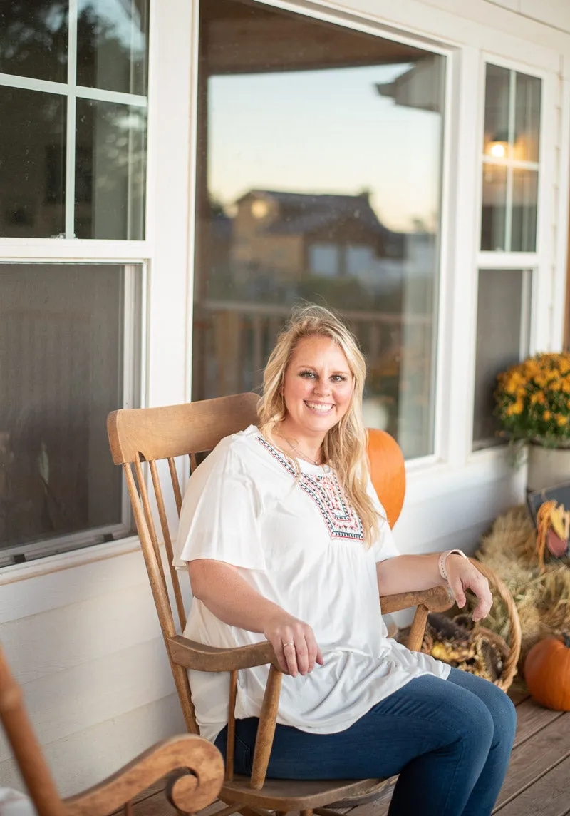 Primrose Embroidered Plus Size Blouse