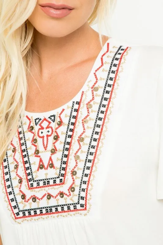 Primrose Embroidered Plus Size Blouse