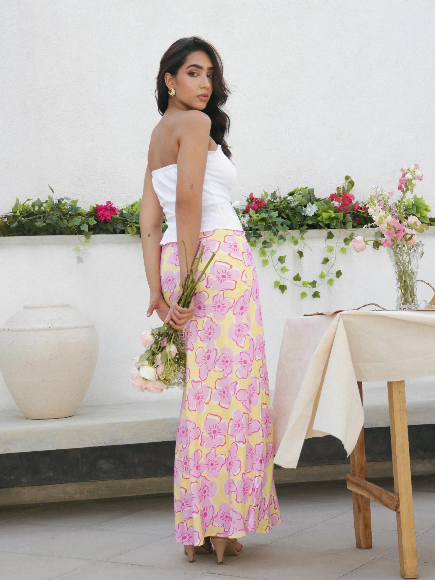 Printed Bias Skirt