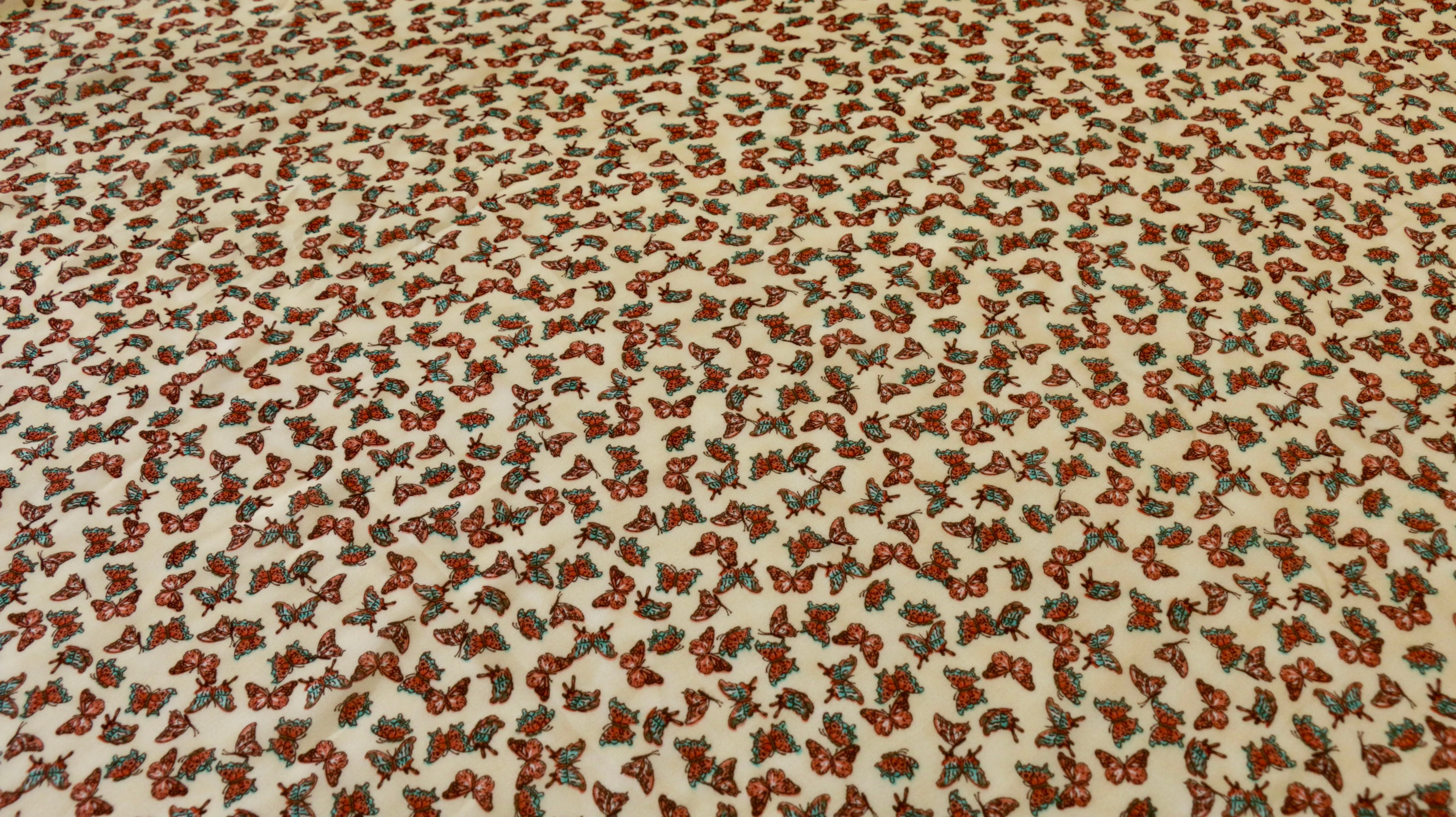 PRINTED CHIFFON FABRIC - Small butterfly design
