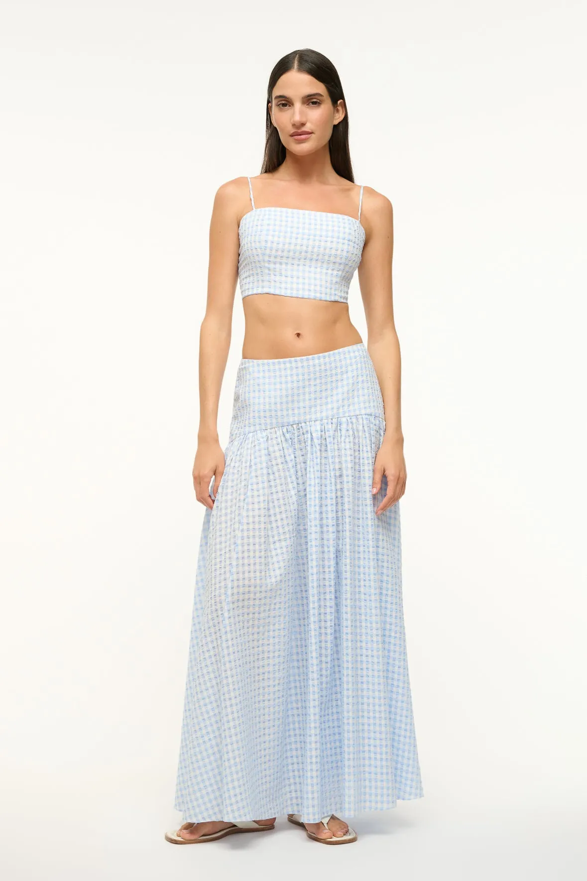 Procida Skirt Sky Gingham