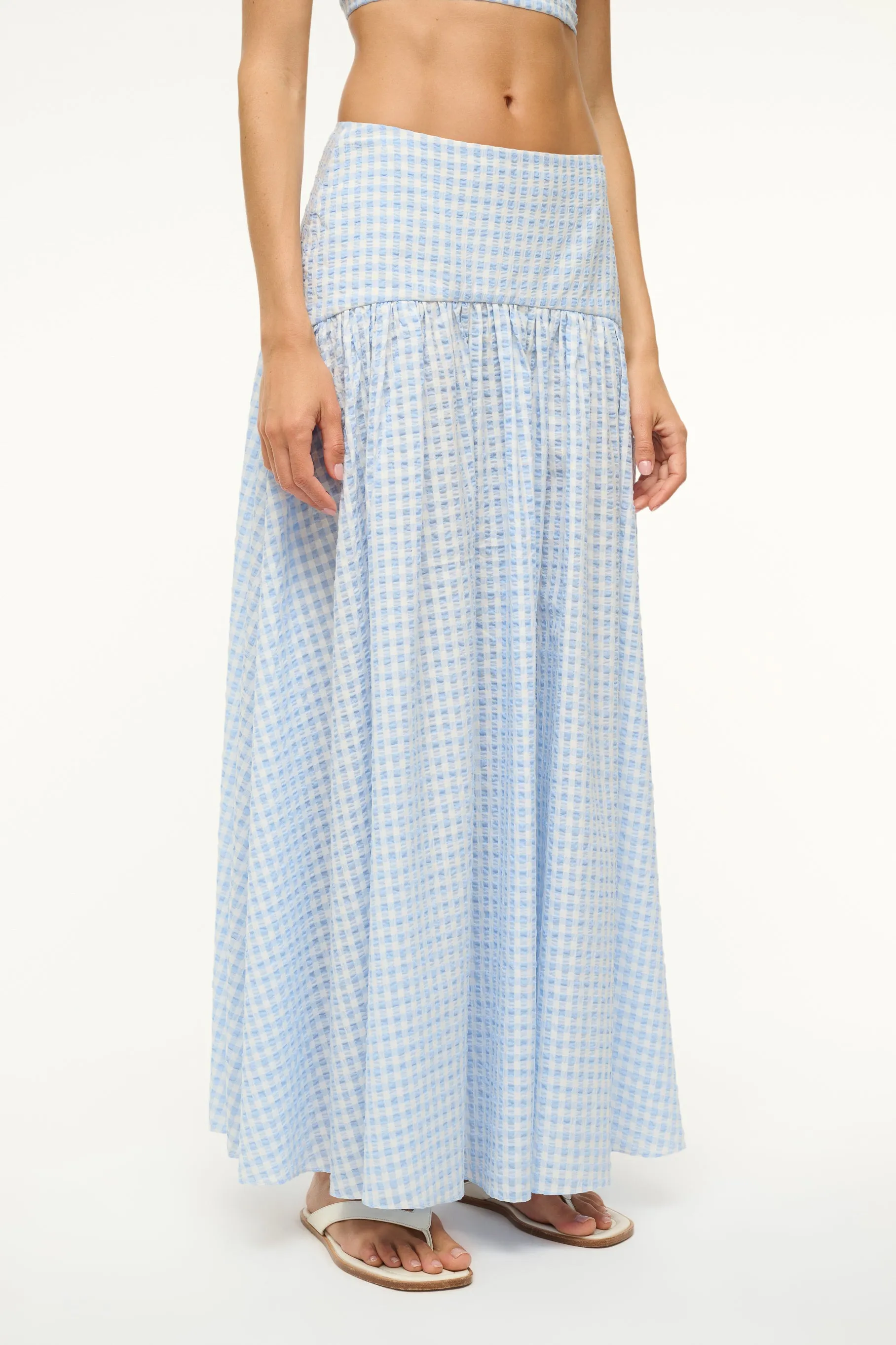 Procida Skirt Sky Gingham