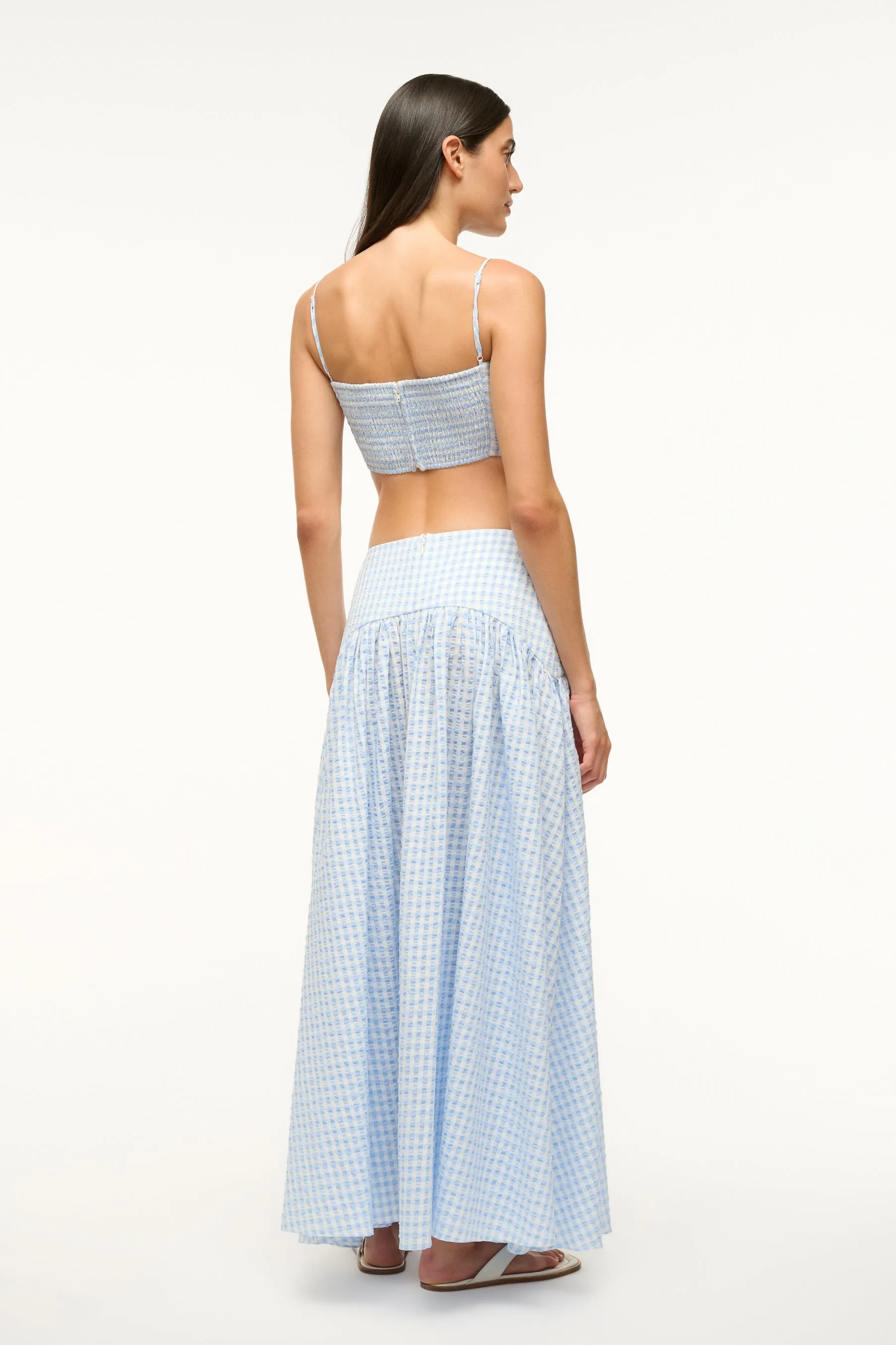 Procida Skirt Sky Gingham