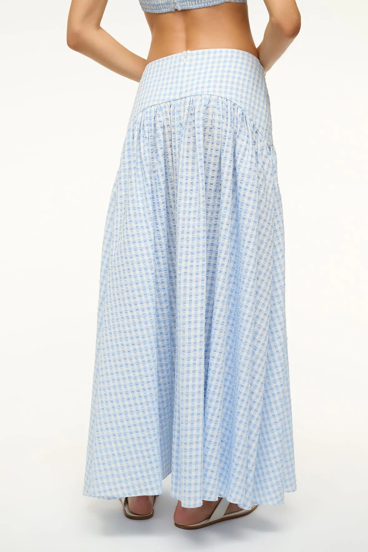 Procida Skirt Sky Gingham