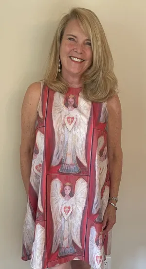 "Angel - Coral" A-line Dress