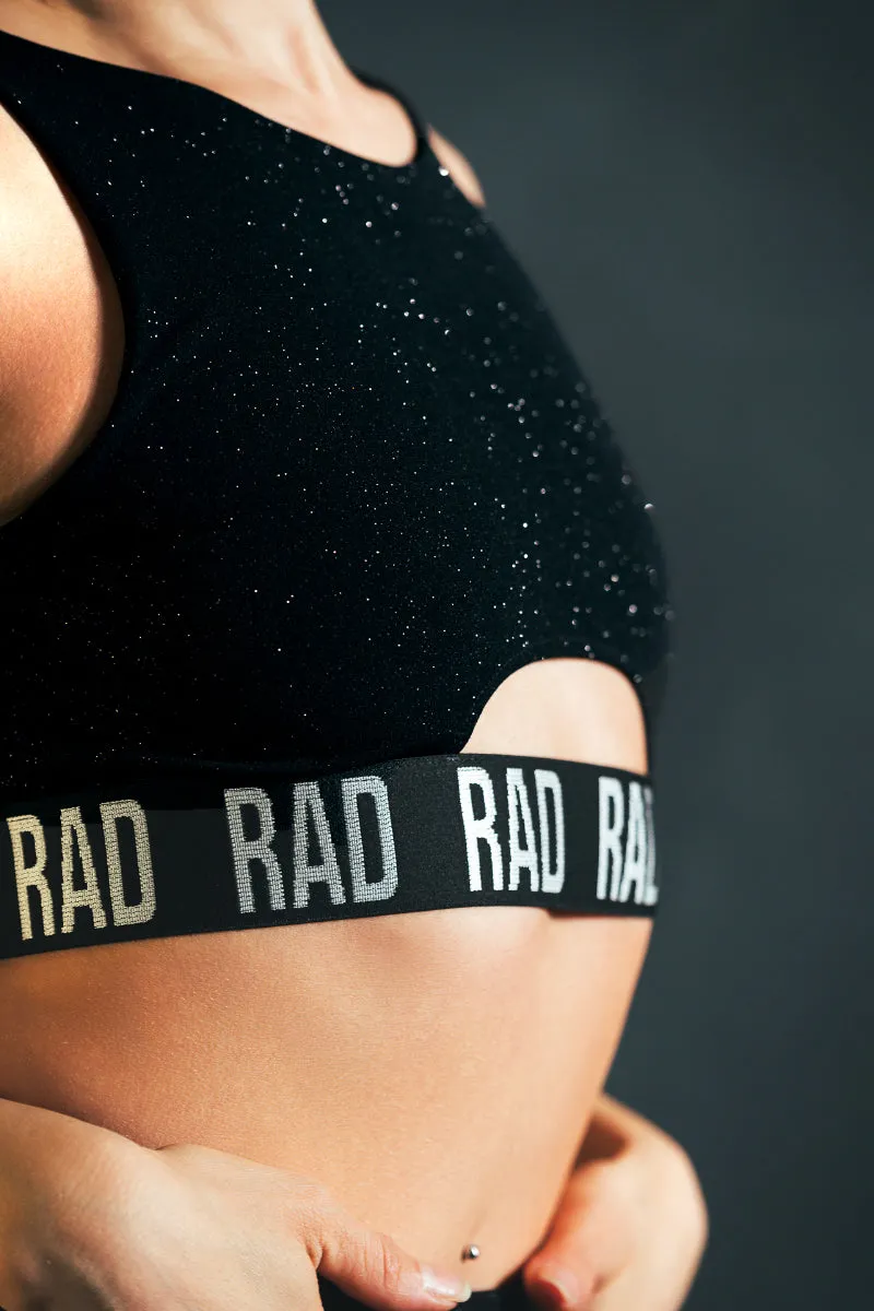 RAD Bahari Top - Black/Black Glitter