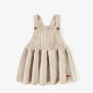 Robe de maille en polyester recyclé, naissance || Knitted Dress in recycled polyester, newborn