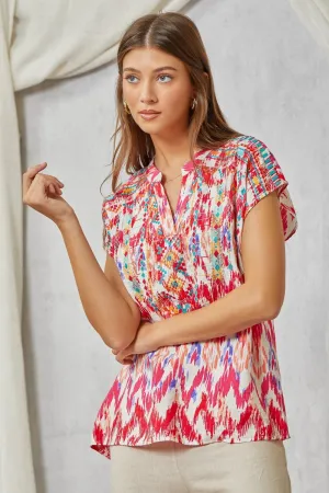 Ruby Sue Aztec Printed Blouse