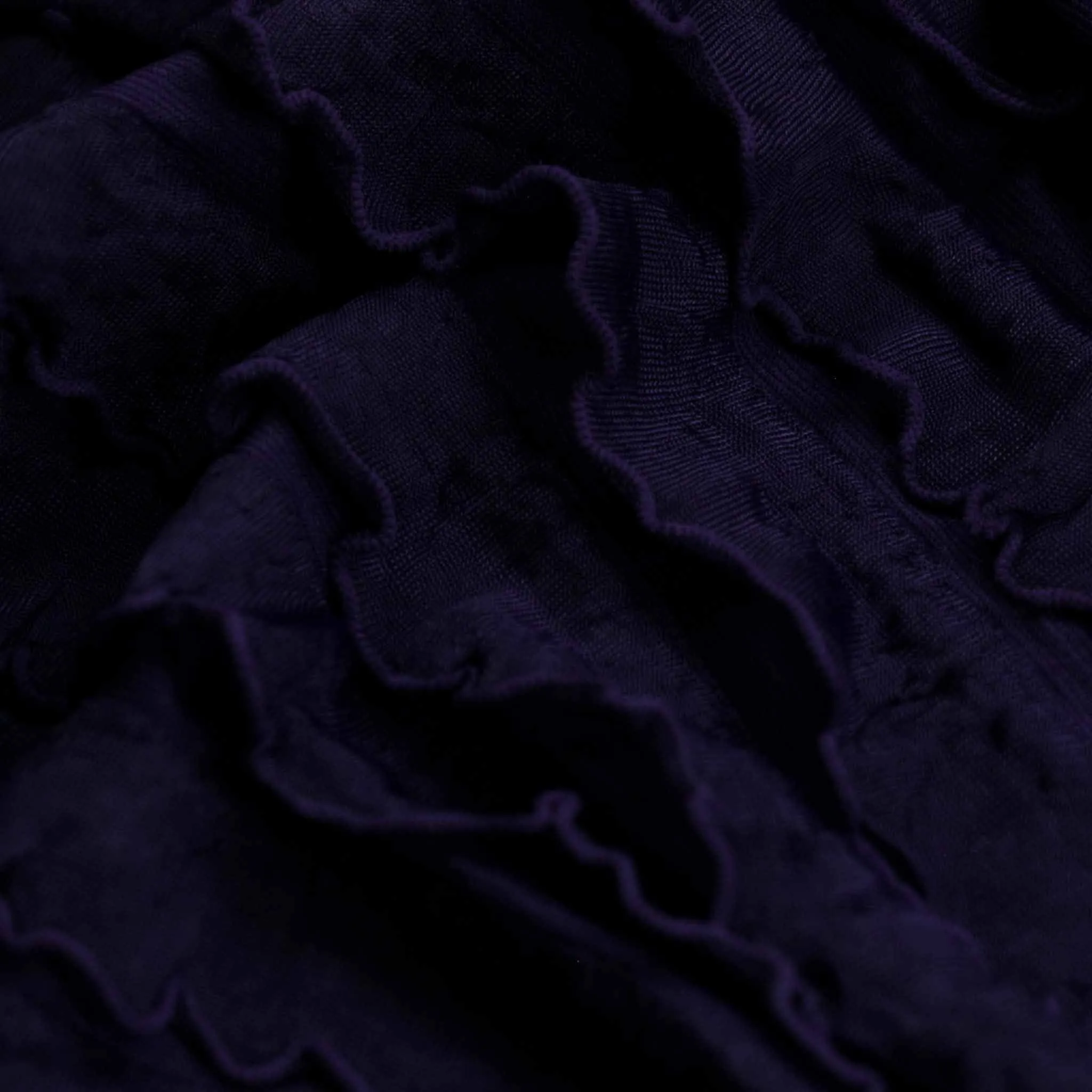 Ruffle RaRa Fabric - Black, Purple and animal print