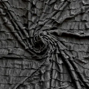 Ruffle RaRa Fabric - Black, Purple and animal print