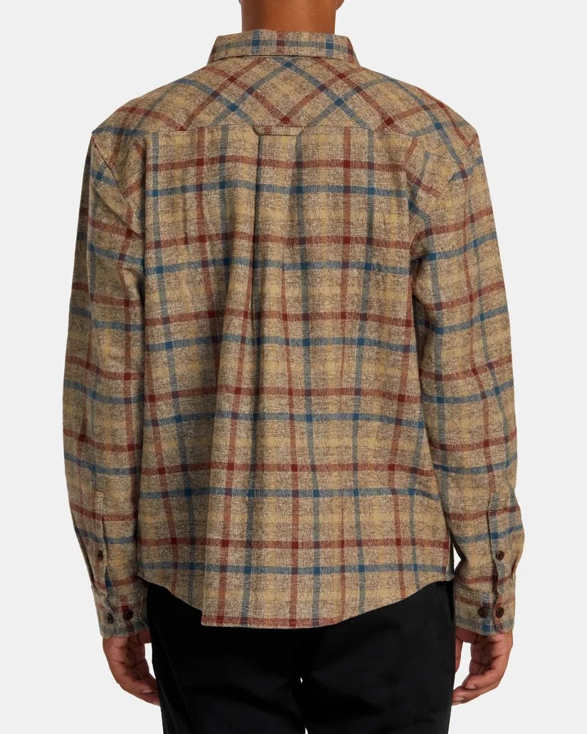 RVCA Mens Hughes Flannel Long Sleeve Shirt