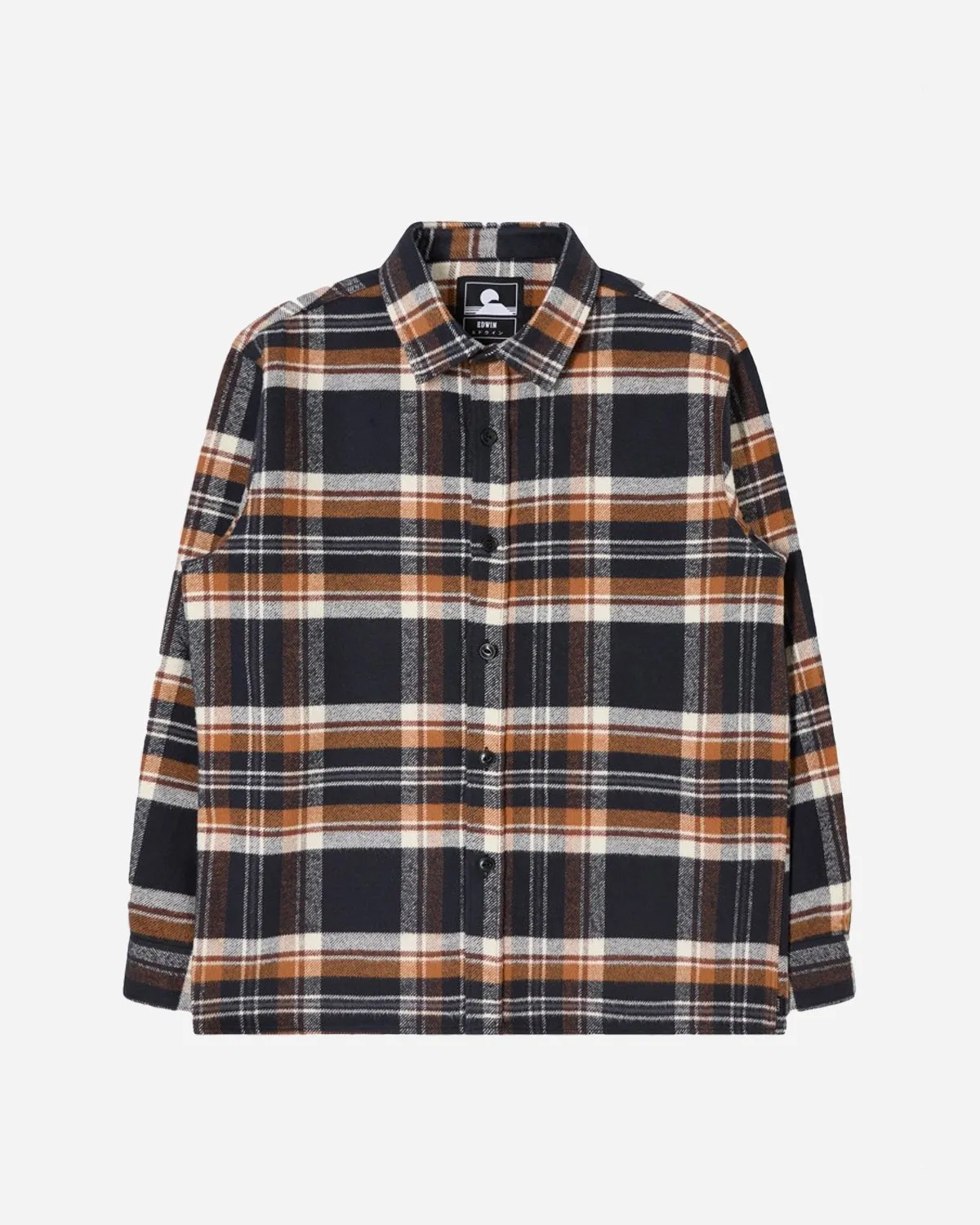 Sebastian Shirt Ls - Navy/Brown
