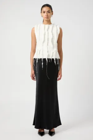 SENSES DENIM TANK | WHITE