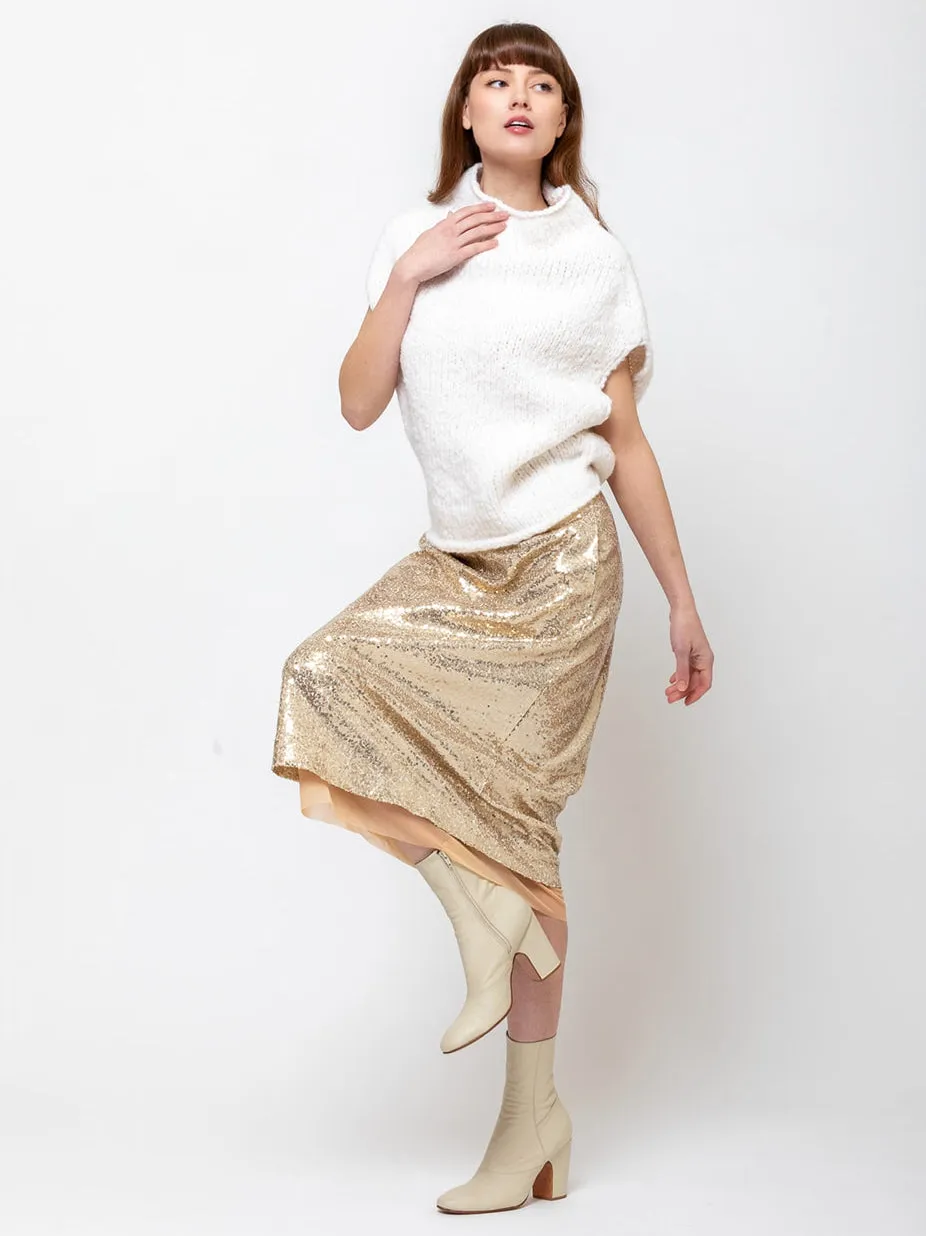 Sequin Skirt - Gold