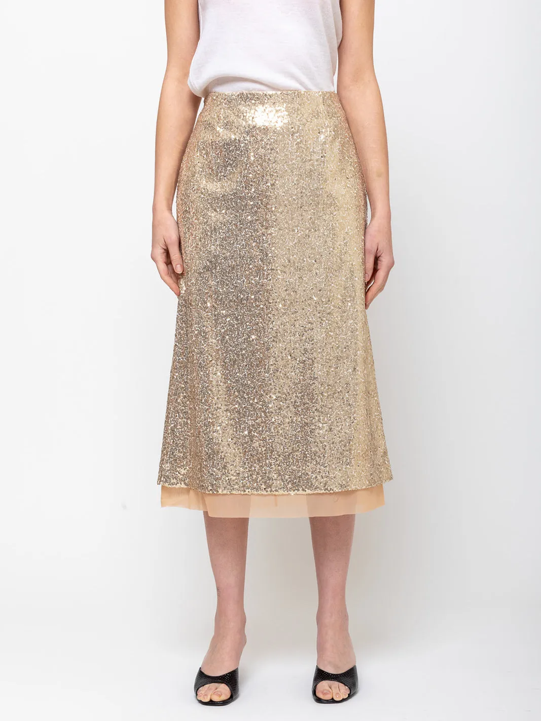 Sequin Skirt - Gold