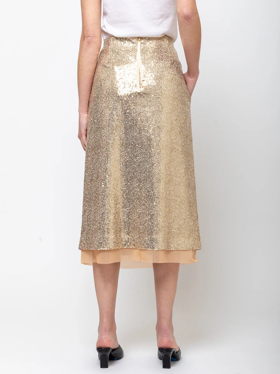 Sequin Skirt - Gold