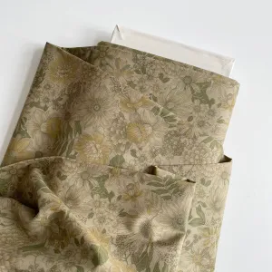 Sevenberry Cotton Broadcloth - Khaki Floral