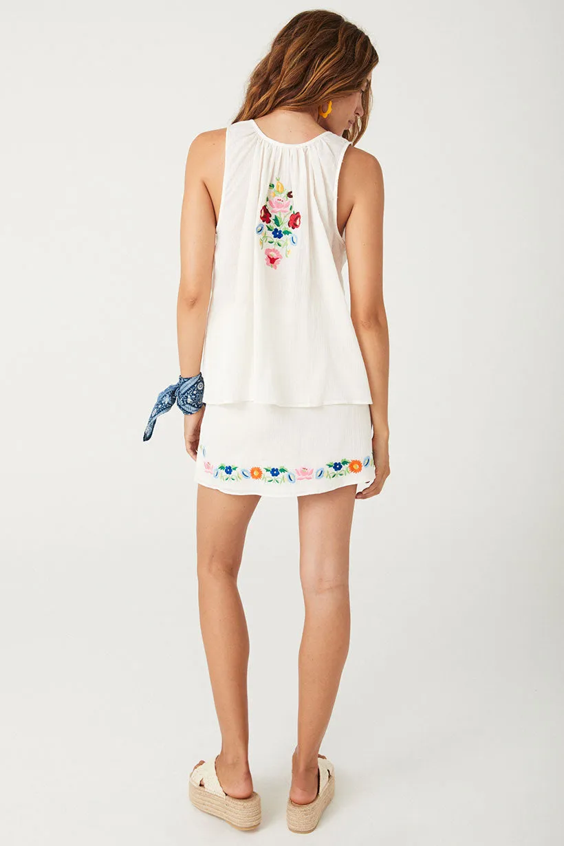 Spell Florapaloosa Embroidered Skirt Wildflower