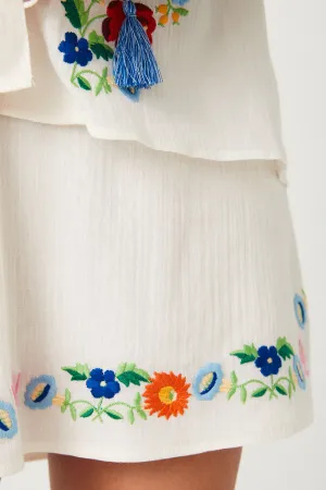 Spell Florapaloosa Embroidered Skirt Wildflower