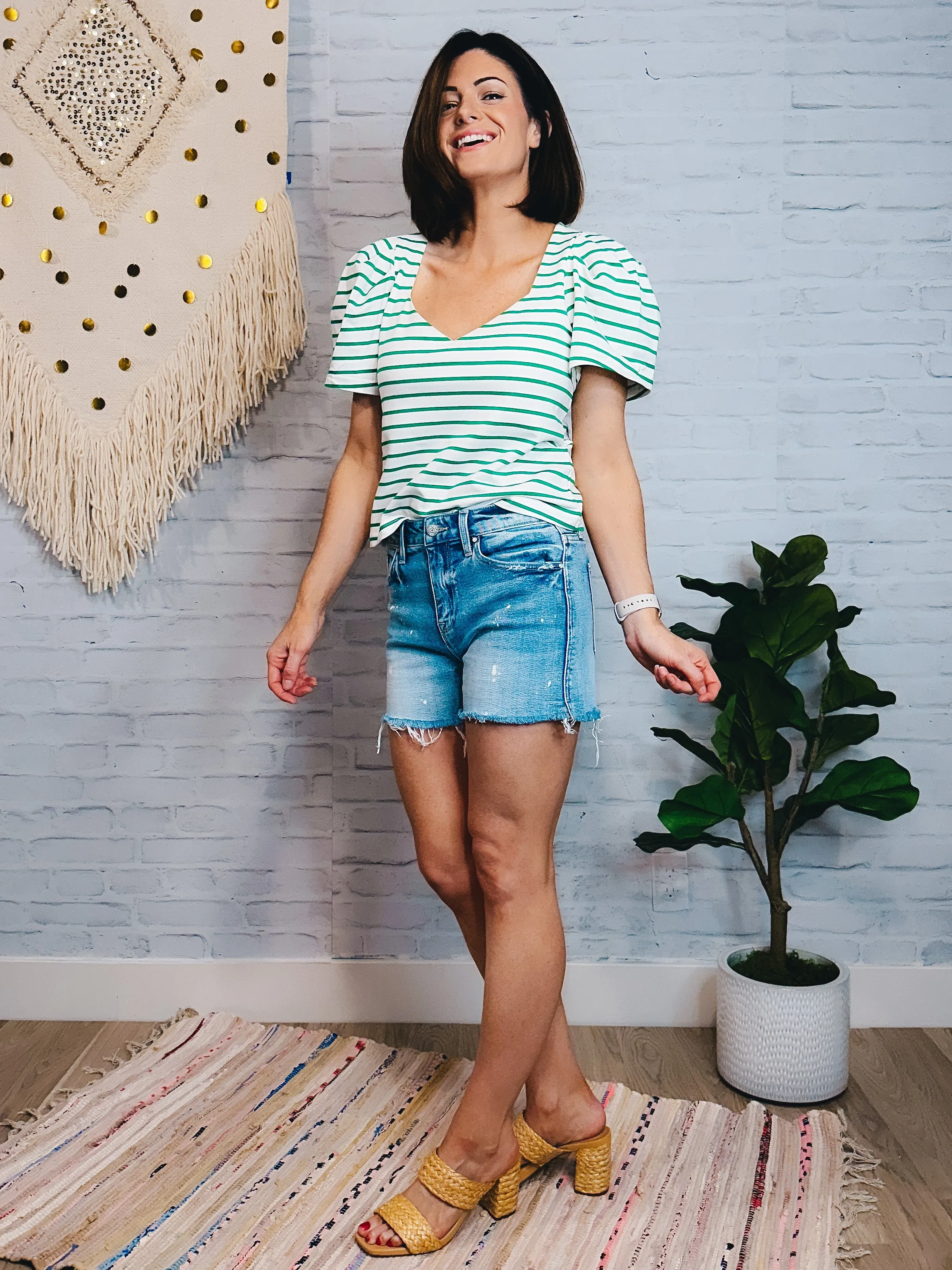 Splatter Denim Short