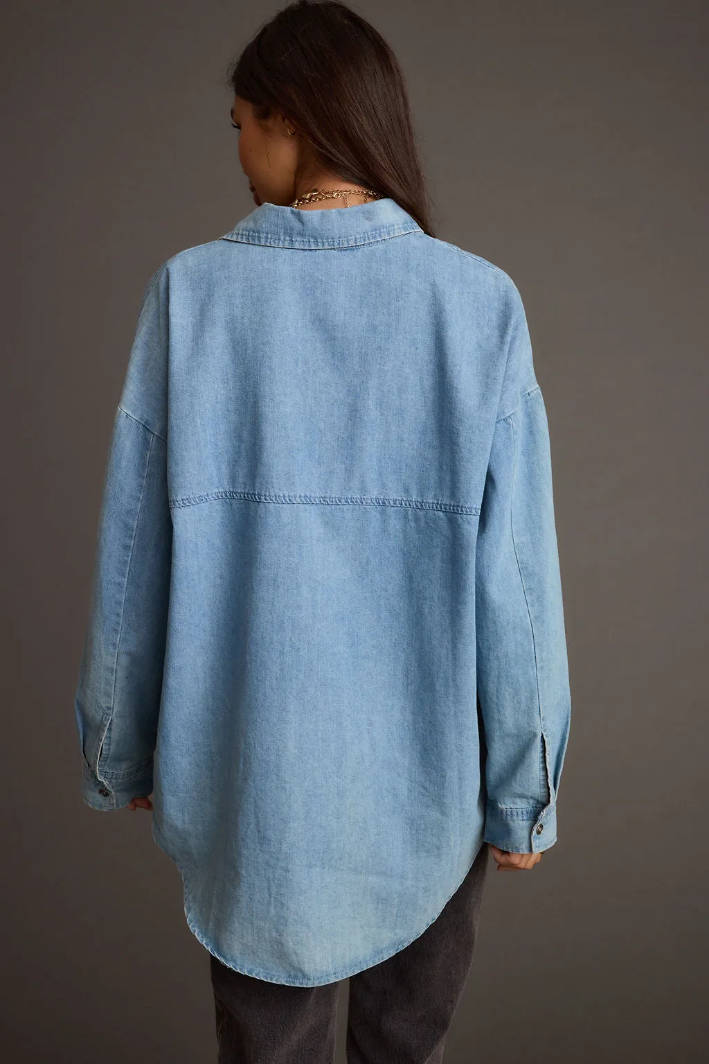 Springsteen Chambray Oversized Button Down Shirt