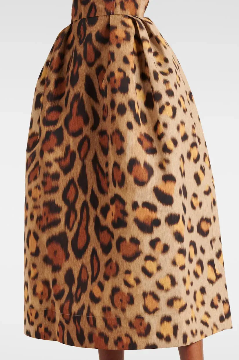 Stella | Animal-Print Bustier Midi Dress