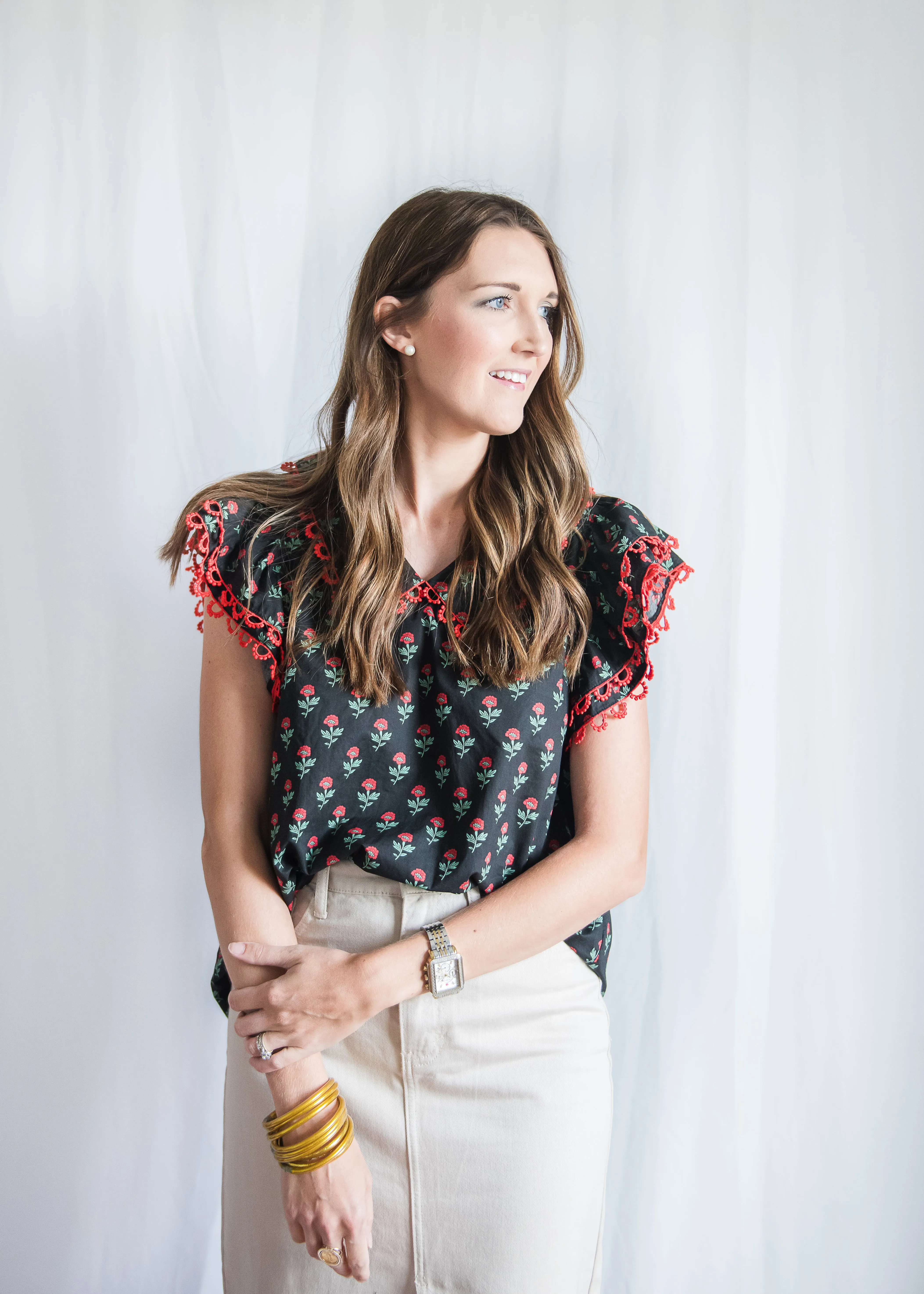Stone Denim Skirt